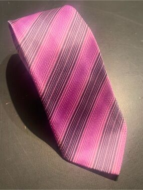 Italo Ferretti Silvi Marina Tie Necktie Striped Purple Silver Designer Italy